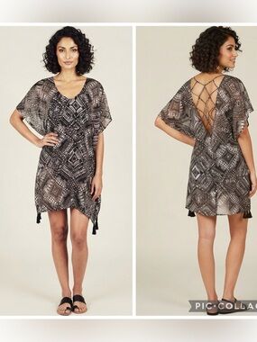 Palisades Beach Club Women's Flowly Printed Pullover Swimsuit Cover Up
